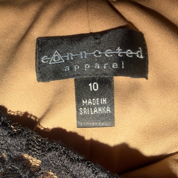 Women’s‎ size 10 Connected Apparel Black Lace Midi Dress - Picture 5 of 5